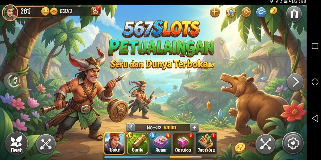 Tampilan menarik dari gameplay 567SLOTS yang penuh petualangan.