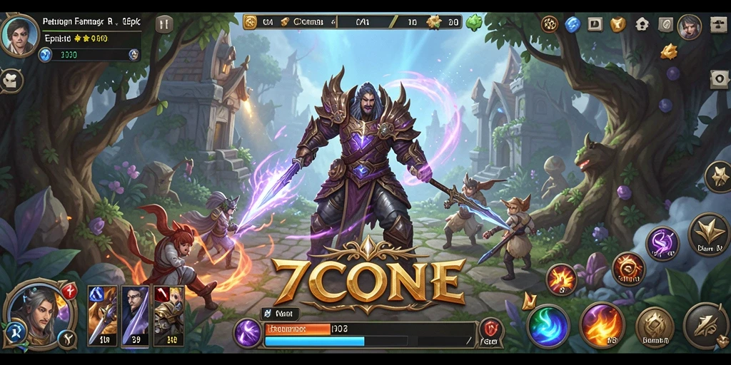 Tampilan gameplay 7CONE dengan grafis yang memukau.