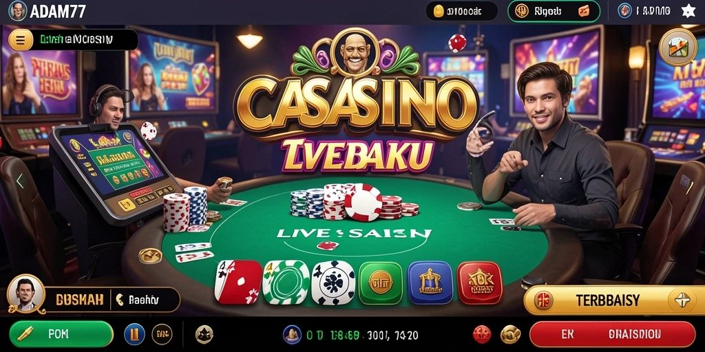 Gameplay seru di kasino Live Casino ADAM77 dengan dealer langsung.