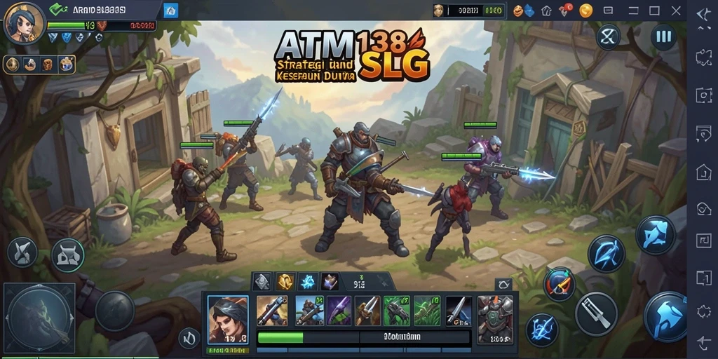 Tangkapan layar gameplay <strong>ATM138</strong> yang menampilkan pembangunan strategis.