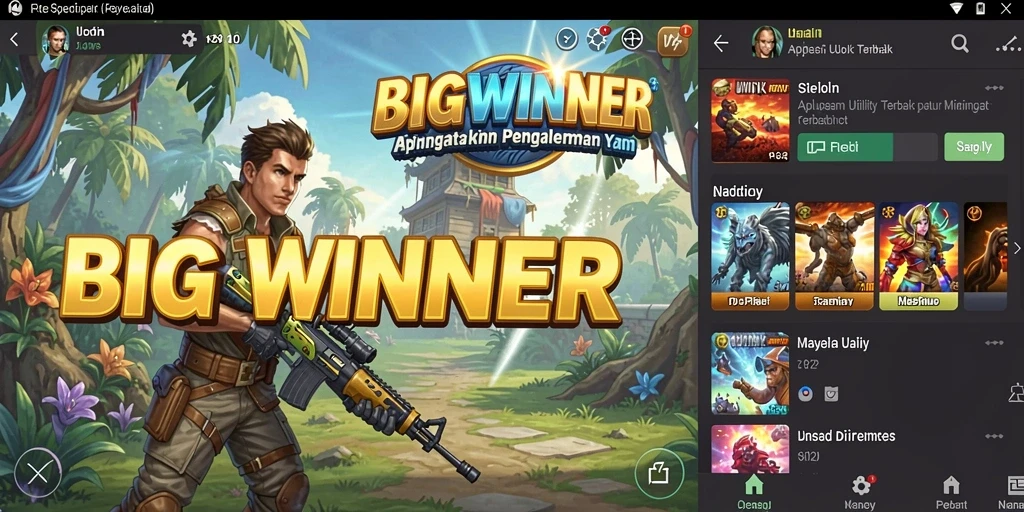 Tampilan antarmuka pengguna yang intuitif dari BIGWINNER.