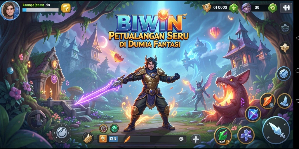 Screenshot gameplay BIWIN menampilkan aksi petualangan yang mendebarkan.