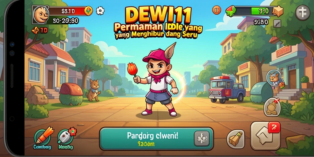 Tampilan gameplay DEWI11 yang memukau dengan karakter beraksi.