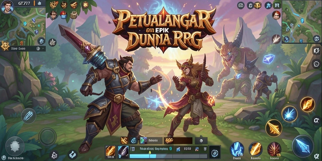 Tampilan menarik dari gameplay RPG di GT777.