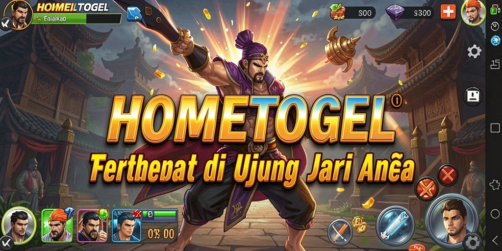 Tampilan aksi pertarungan yang intens di HOMETOGEL.