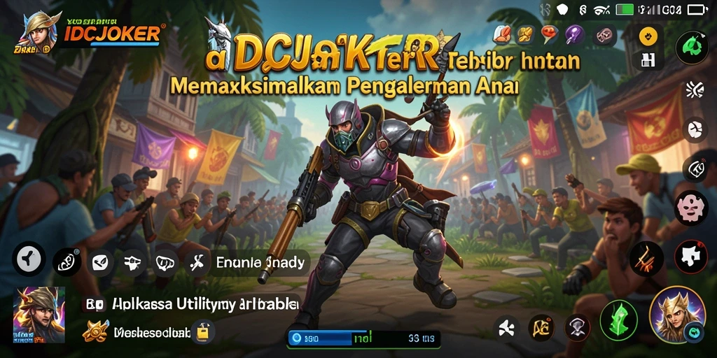 Tampilan aplikasi IDCJOKER dengan berbagai fitur utility yang bermanfaat.