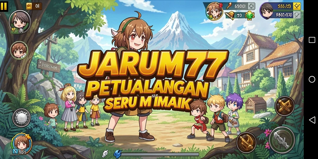 Tampilan gameplay JARUM77 menunjukkan aksi karakter Anime yang mendebarkan.