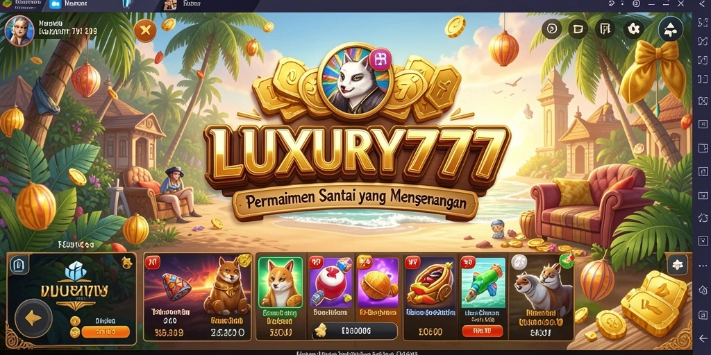 Tampilan permainan LUXURY777 yang penuh warna dan interaktif