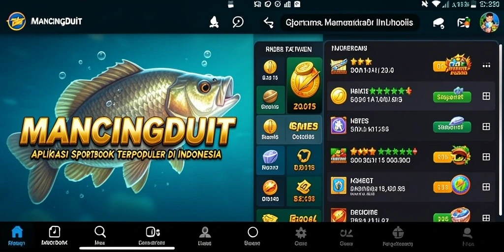 Tampilan antarmuka MANCINGDUIT yang menarik dan informatif.