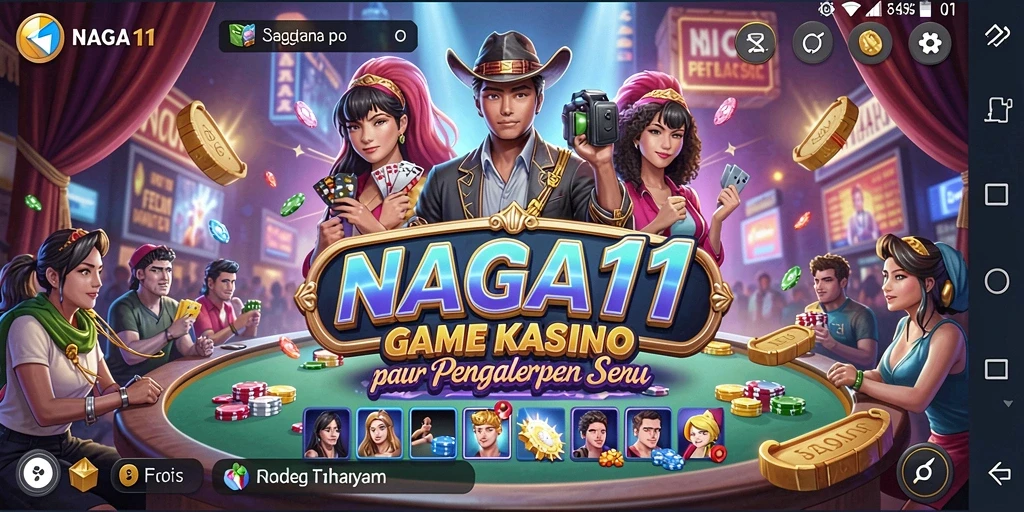 Tampilan gameplay seru dan menarik dari aplikasi NAGA11 Kasino.
