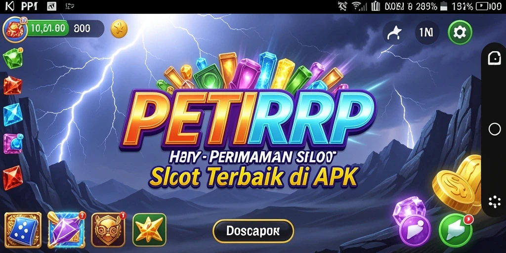 Tangkapan layar gameplay PETIRRP menampilkan aksi slot yang menarik.