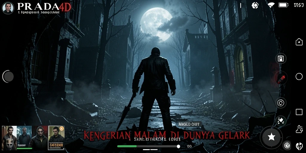 Screenshot dari gameplay menegangkan PRADA4D menunjukkan suasana Horror yang mencekam.
