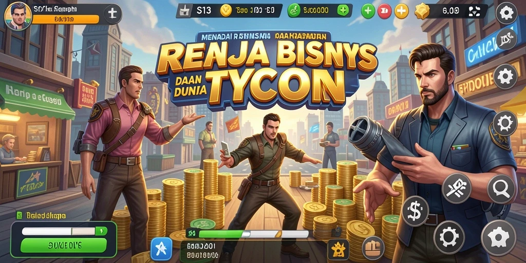 Screenshot gameplay S13 menampilkan pengelolaan bisnis Tycoon yang dinamis.