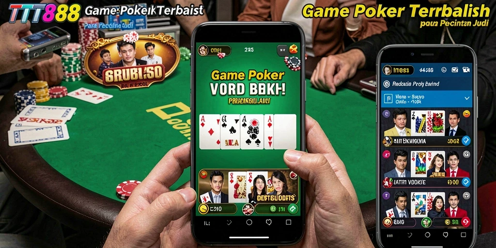 Gameplay menarik poker dalam aplikasi TTT888 dengan fitur interaktif.