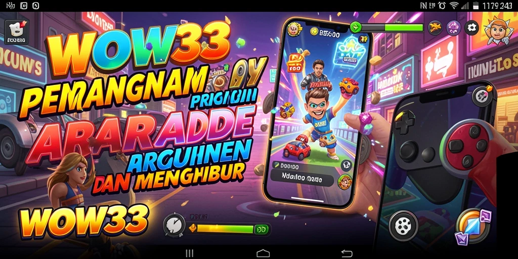 Tampilan gameplay WOW33 yang menegangkan dan penuh warna.